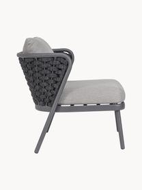 Fauteuil de jardin Harlow, Tissu gris clair, anthracite, larg. 74 x prof. 77 cm