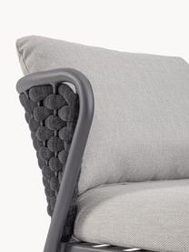 Fauteuil de jardin Harlow, Tissu gris clair, anthracite, larg. 74 x prof. 77 cm