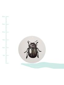 Komplet dekoracji ściennych z kamionki Fauna, 3 elem., Kamionka, Blady różowy, beżowy, niebieski, Komplet z różnymi rozmiarami