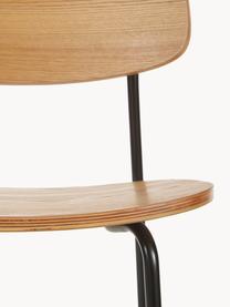 Sedia in legno Nadja 2 pz, Seduta: multistrato con finitura , Gambe: metallo verniciato a polv, Legno chiaro, Larg. 50 x Prof. 53 cm