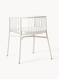 Záhradná stolička s opierkami Connor, Lomená biela, Š 58 x H 55 cm