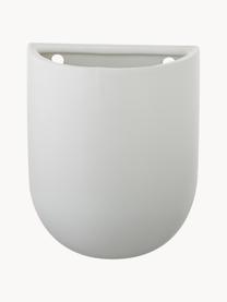 Závěsný obal na květináč z keramiky Oval, Keramika, Bílá, Š 15 cm, V 19 cm