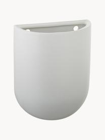 Závěsný obal na květináč z keramiky Oval, Keramika, Bílá, Š 15 cm, V 19 cm