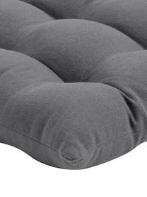 Cuscino sedia in cotone Ava, Rivestimento: 100% cotone, Grigio scuro, Larg. 40 x Lung. 40 cm
