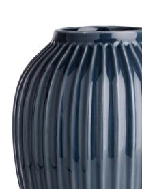 Handgefertigte Design-Vase Hammershøi, Porzellan, Anthrazit, Ø 20 x H 25 cm