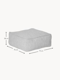 Outdoor-Pouf Grow, Bezug: 100 % Polyester, wetterfe, Webstoff Hellgrau, B 75 x H 38 cm