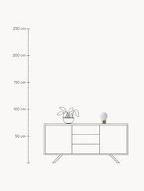 Dimbare tafellamp JWDA met USB-aansluiting, Lampenkap: glas, Lampvoet: gecoat metaal, Wit, beige, Ø 15 x H 22 cm