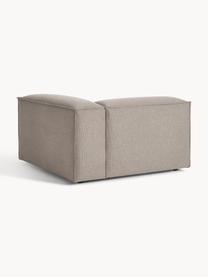 Eckmodul Lennon, Bezug: 100 % Polyester Der strap, Gestell: Massives Kiefernholz, Spe, Webstoff Taupe, B 119 x T 119 cm, Eckteil links