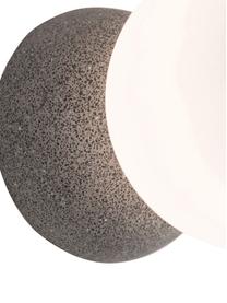 Wand- en plafondlamp Zero van beton, Lampenkap: opaalglas, Grijs, wit, Ø 10 x D 14 cm