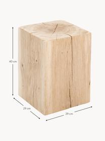 Taburetka z dubového dreva Block, Dubové drevo, Dubové drevo, Š 29 x V 40 cm