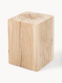 Tabouret en bois de chêne massif Block, Bois de chêne, Bois de chêne, larg. 29 x haut. 40 cm