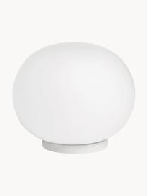 Kleine Tischlampe Glo-Ball, Lampenschirm: Glas, Weiss, Ø 12 x H 9 cm