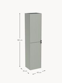 Koupelnová vysoká skříňka s matným povrchem Emil, Šalvějově zelená, Š 40 cm, V 180 cm