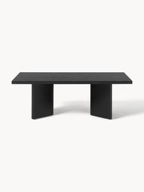 Table basse en bois Toni, MDF avec placage en bois de chêne, laqué, Noir, Ø 100 x haut. 55 cm