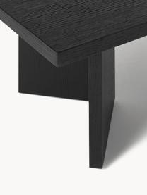 Table basse en bois Toni, MDF avec placage en bois de chêne, laqué, Noir, Ø 100 x haut. 55 cm