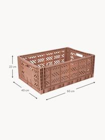 Klappbare Aufbewahrungsbox Maxi, B 60 cm, Kunststoff, Nougat, B 60 x T 40 cm