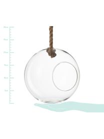 Wisząca donica  Ball, Transparentny, Ø 22 x W 22 cm
