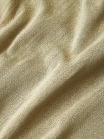 Funda de cojín bordada de satén Nico, 100% algodón satinado, Verde, An 45 x L 45 cm