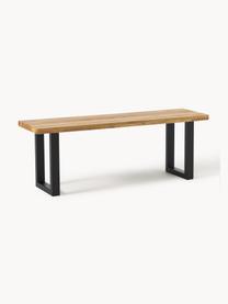 Banc en bois de chêne Oliver, tailles variées, Bois de chêne, noir, larg. 140 x prof. 40 cm