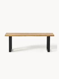 Banc en bois de chêne Oliver, tailles variées, Bois de chêne, noir, larg. 140 x prof. 40 cm