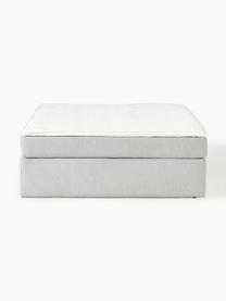 Boxspringbed Enya, Matras: 5-zones pocketvering, Poten: kunststof Dit product is , Geweven stof lichtgrijs, B 140 x L 200 cm, hardheidsgraad H2