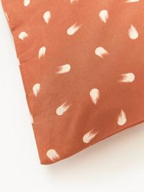 Baumwoll-Kopfkissenbezug Amma mit Tupfen-Muster, Webart: Renforcé Fadendichte 144 , Terrakotta, B 40 x L 80 cm