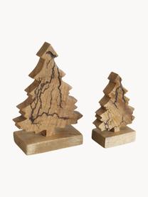 Deko-Bäume Percha aus Mangoholz, 2er-Set, Mangoholz, Helles Holz, Set mit verschiedenen Größen