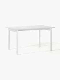 Eettafel Mavi, in verschillende formaten, Tafelblad: keramiek, Poten: gepoedercoat metaal, Wit, B 140 x D 90 cm