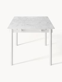 Stół do jadalni Mavi, różne rozmiary, Blat: ceramika, Nogi: metal malowany proszkowo, Biały, S 140 x G 90 cm