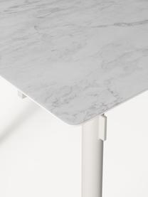 Esstisch Mavi, in verschiedenen Grössen, Tischplatte: Keramik, Beine: Metall, pulverbeschichtet, Weiss, B 140 x T 90 cm