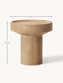 Runder Beistelltisch Benno aus Mangoholz, Massives Mangoholz, mitteldichte Holzfaserplatte (MDF), lackiert

Dieses Produkt wird aus nachhaltig gewonnenem, FSC®-zertifiziertem Holz gefertigt., Mangoholz, hell lackiert, Ø 50 x H 50 cm