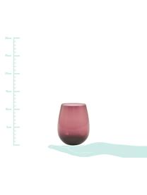 Bolvormige waterglazen Happy Hour in violet, 6 stuks, Glas, Paars, Ø 6 x H 11 cm