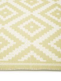 Tapis de couloir extérieur ethnique Miami, Blanc, jaune