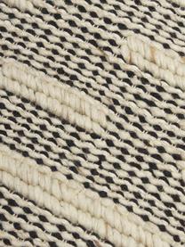 Alfombra corredor artesanal con flecos Rue, 50% lana, 50% algodón 

Las alfombras de lana se pueden aflojar durante las primeras semanas de uso, la pelusa se reduce con el uso diario., Beige, negro, An 80 x L 200 cm