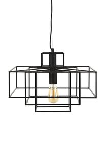 Lampa wisząca Cube, Metal lakierowany, Czarny, matowy, S 46 x W 50 cm