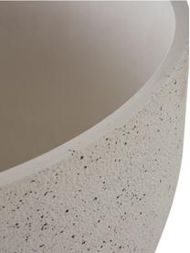Großer Übertopf Altea, Recyceltes Steinpulver, Kunststoff, Sperrholz, Weiß, Ø 35 x H 29 cm