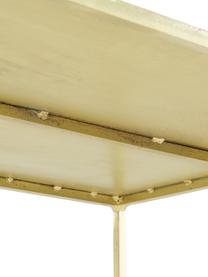 Kovový konzolový stolek Freja, Mosazná, lososová, Š 100 cm, H 40 cm