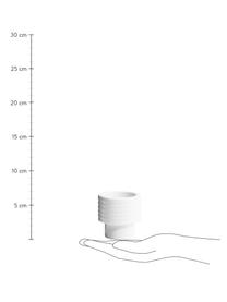Eierbecher Column aus Steingut in Weiss, 6 Stück, Steingut, Weiss, Ø 6 x H 6 cm