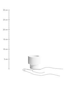 Eierdopje Column van keramiek in wit, 6 stuks, Keramiek, Wit, Ø 6 x H 6 cm