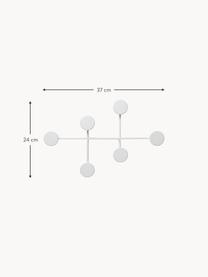 Wieszak ścienny Afteroom Coat Hanger, Stal malowana proszkowo, Biały, S 37 x W 24 cm