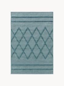 Tapis d'extérieur tissé main Bonte, 100 % polypropylène, Turquoise, larg. 120 x long. 170 cm (taille S)