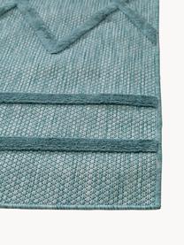 Ručne tkaný koberec s reliéfnym efektom Bonte, 100 % polypropylén, Tyrkysová, Š 120 x D 170 cm (veľkosť S)