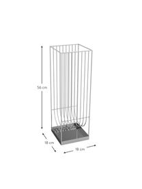 Portaombrelli in metallo Curva, Metallo rivestito, Argentato, Larg. 18 x Alt. 56 cm