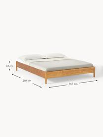 Dřevěná postel z borovicového dřeva Windsor, Masivní borovicové dřevo, certifikováno FSC, Borovicové dřevo, světlé, Š 160 cm, D 200 cm