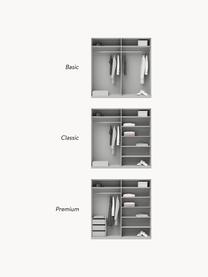 Modulární skříň s otočnými dveřmi Leon, šířka 200 cm, více variant, Světle šedá, Interiér Basic, Š 200 x V 200 cm