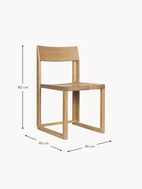 Chaise en bois de chêne Outline, Bois de chêne, huilé, certifié FSC, Bois de chêne, larg. 46 x prof. 46 cm