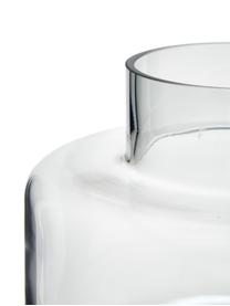 Kleine mondgeblazen vaas Hedria in grijs, Glas, Rookgrijs, Ø 18 x H 16 cm