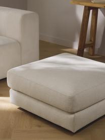 Sofa-Hocker Tribeca, Bezug: 100 % Polyester Der hochw, Gestell: Massives Kiefernholz, Webstoff Cremeweiss, B 80 x T 80 cm