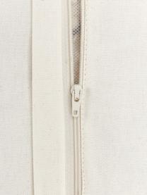 Pluizige kussenhoes Naima, handgetuft, Beige, zwart, B 30 x L 50 cm