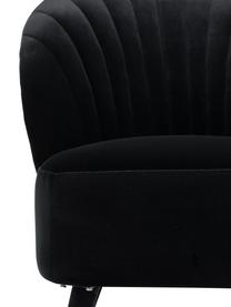 Fauteuil cocktail en velours noir Well Dressed, Velours noir